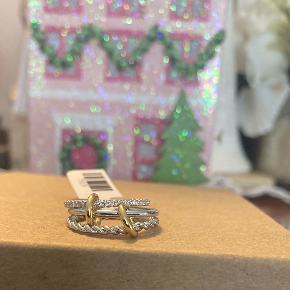 Elegant Gold and Silver Women's Ring Set